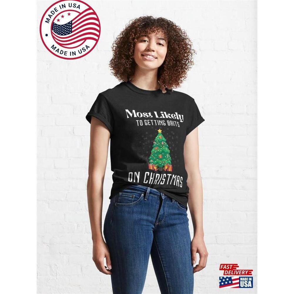 Most Likely To Getting Baits On Christmas Santa Claus Fishing T-Shirt